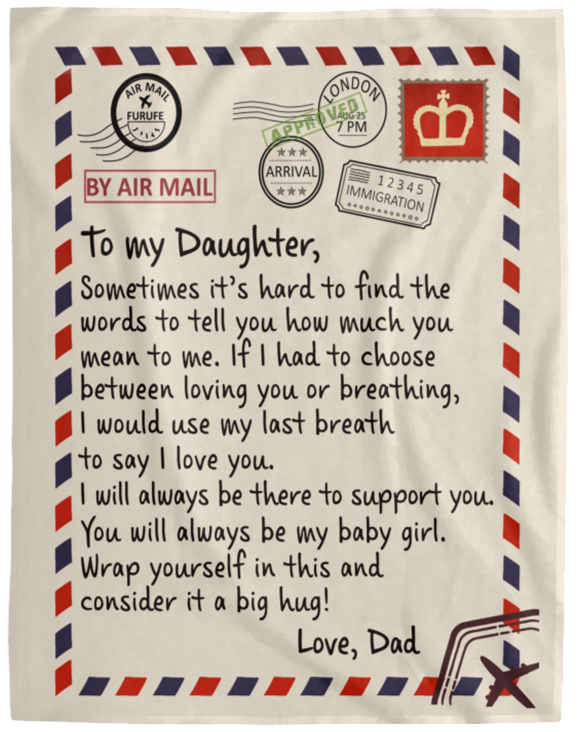 To My Daughter - Cozy Plush Fleece Blanket 001