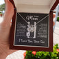 To My Mom - I'll Always Be Your Little Boy - Love Knot Necklace