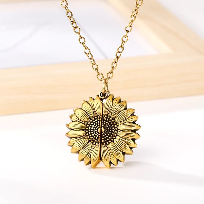 Sunflower Necklace - You Are My Sunshine