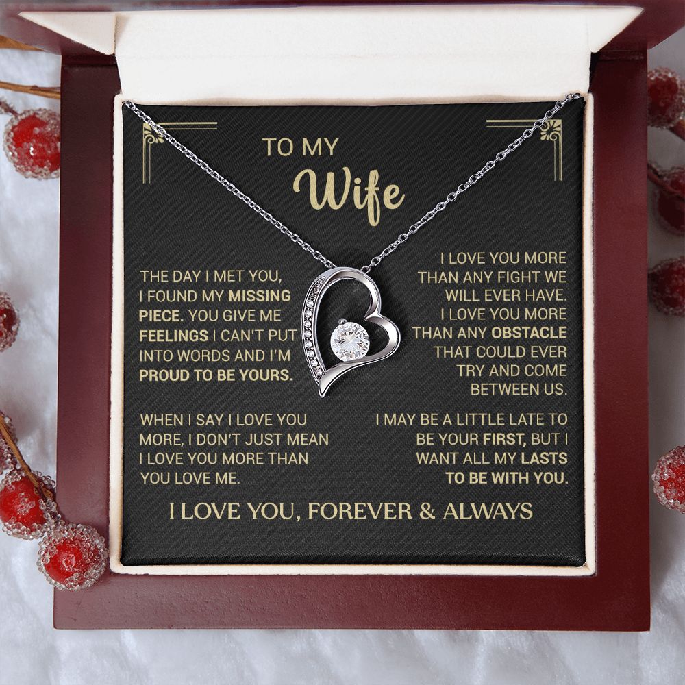 To My Wife - The Day I Met You - Love Knot Necklace