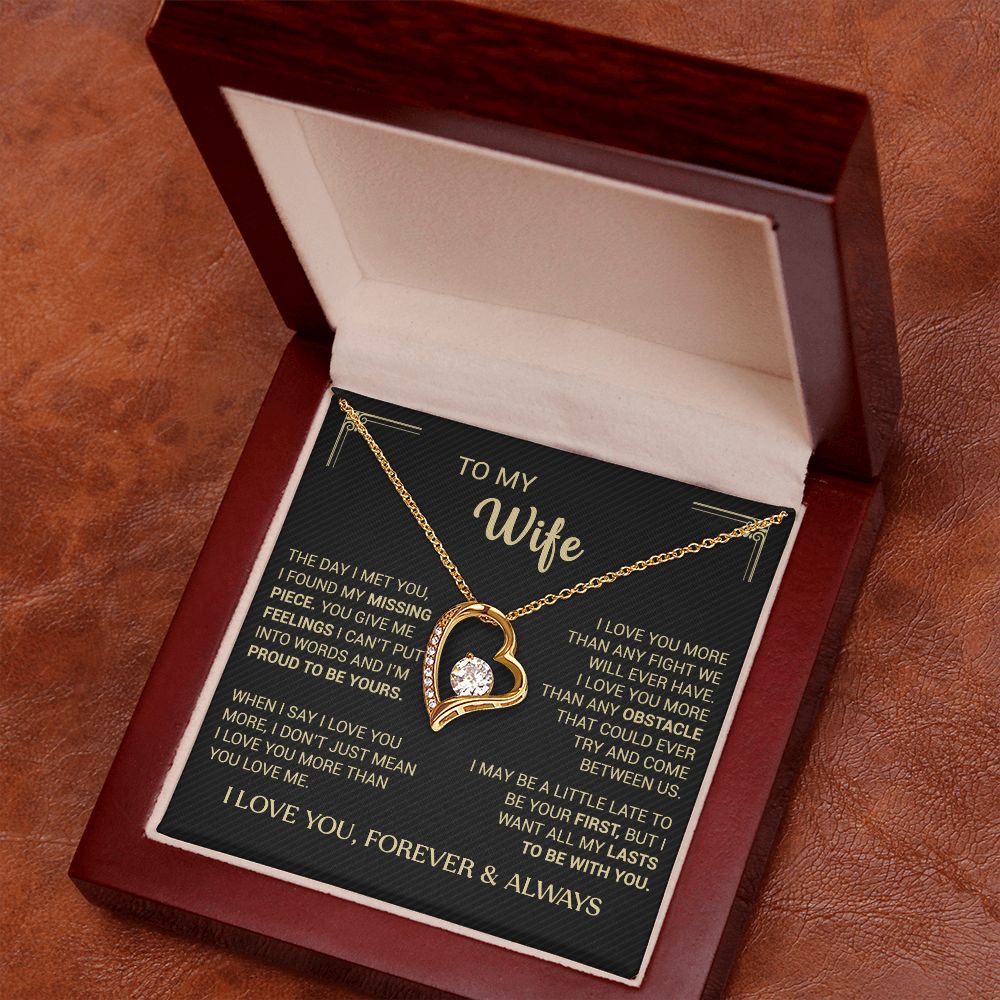 To My Wife - The Day I Met You - Love Knot Necklace