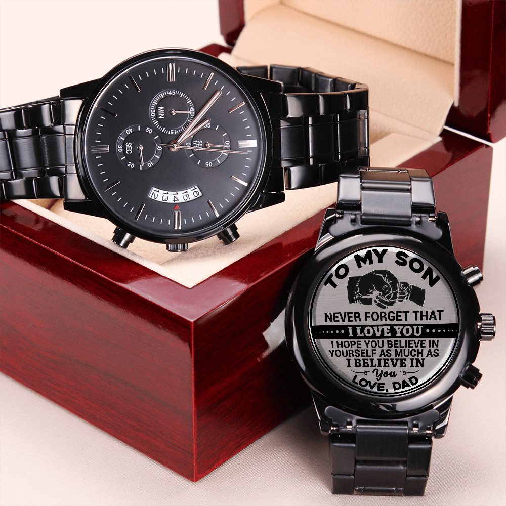 To My Son - Never Forget That I Love You - Engraved Premium Watch