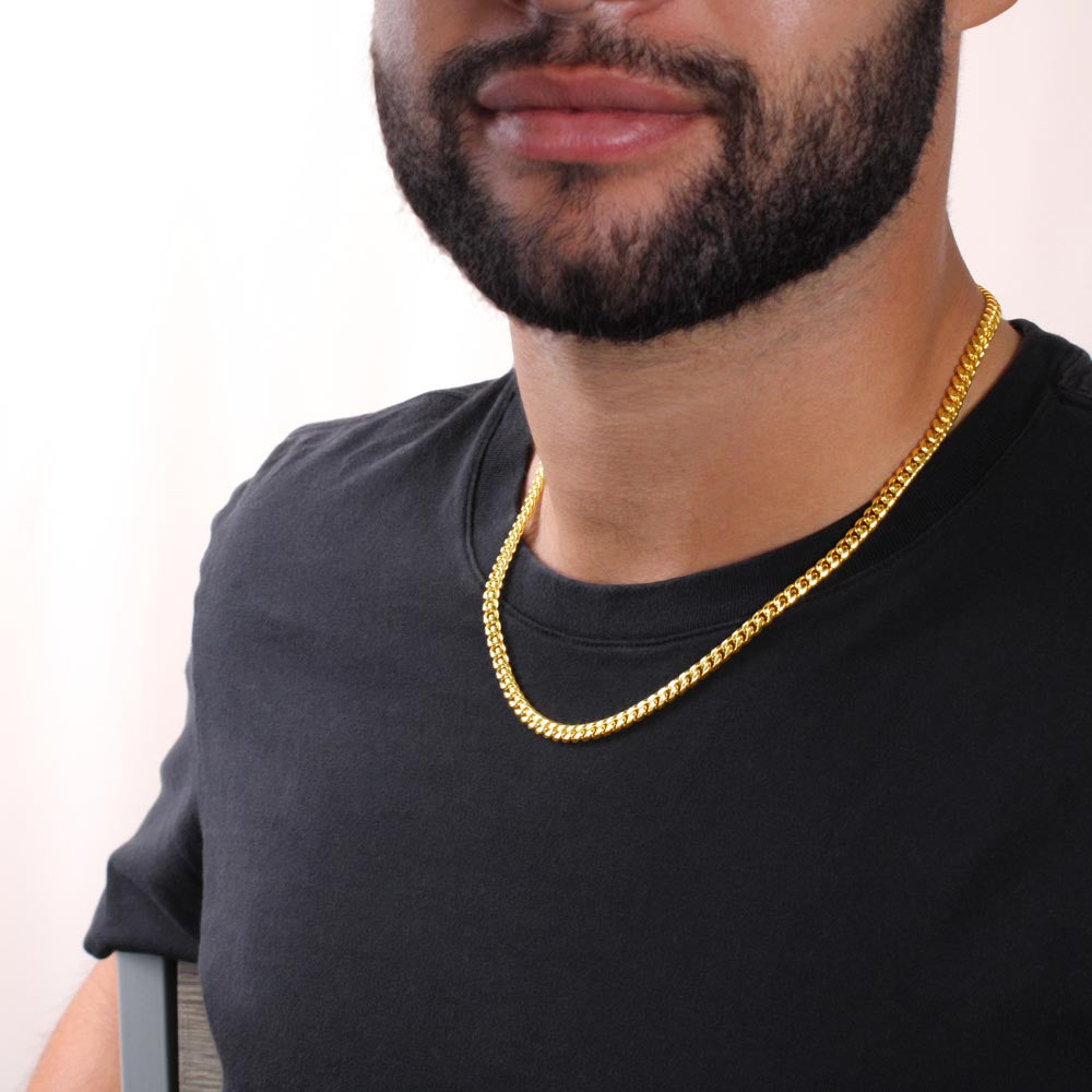 To My Son - Never Forget That I Love You - Cuban Chain Necklace