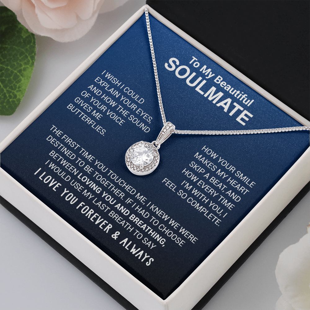 To My Beautiful Soulmate - Your Voice Gives Me Butterflies - Eternal Hope Necklace