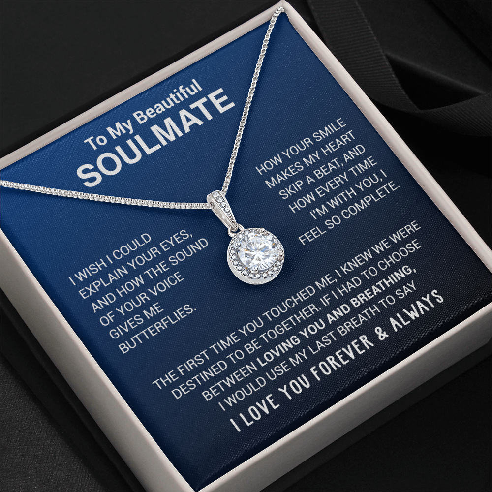 To My Beautiful Soulmate - Your Voice Gives Me Butterflies - Eternal Hope Necklace