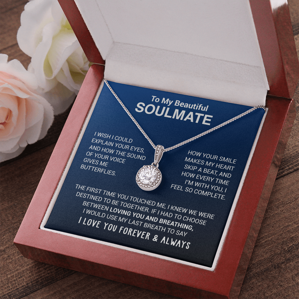 To My Beautiful Soulmate - Your Voice Gives Me Butterflies - Eternal Hope Necklace