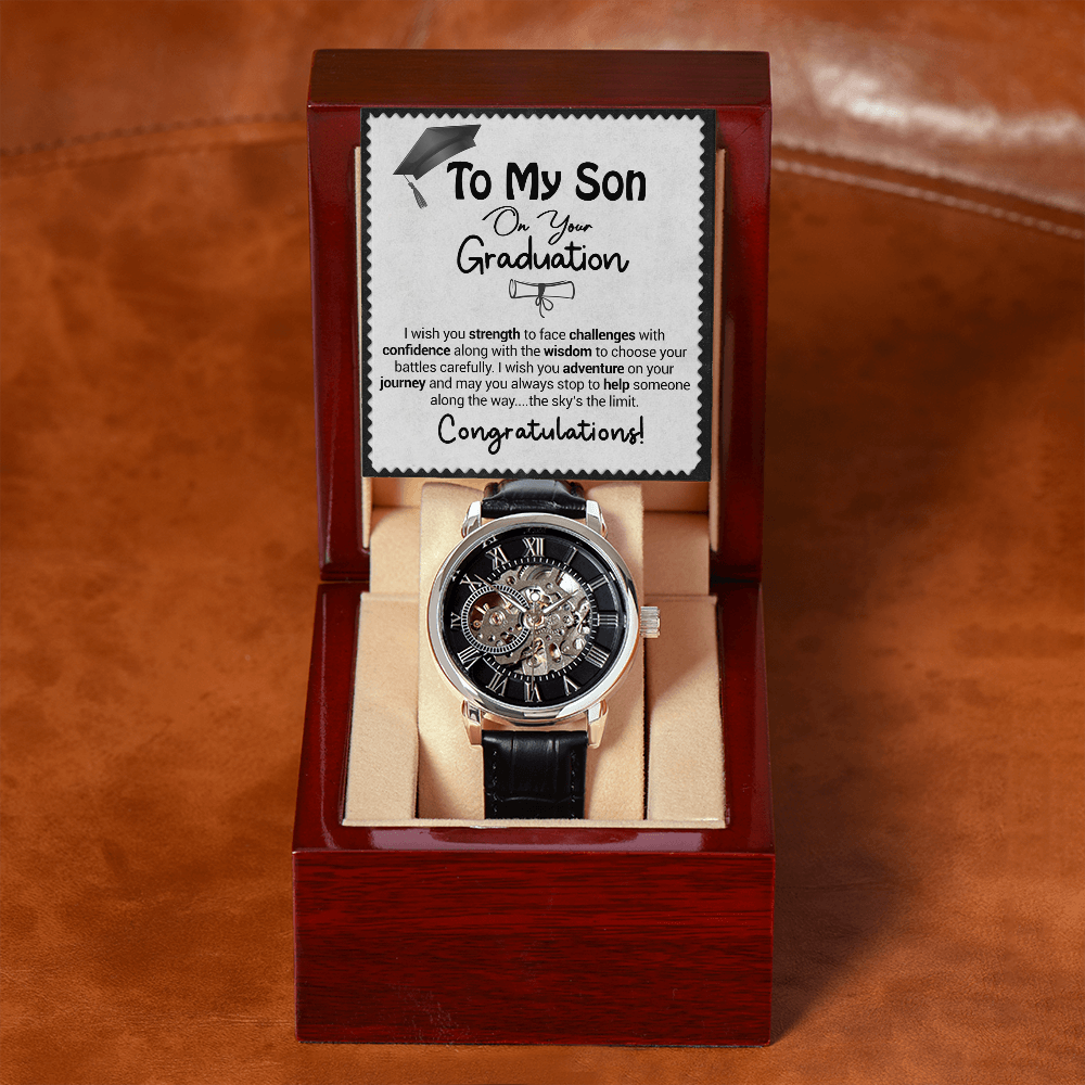 To My Son On Your Graduation - I Wish You Strength - Watch Gift