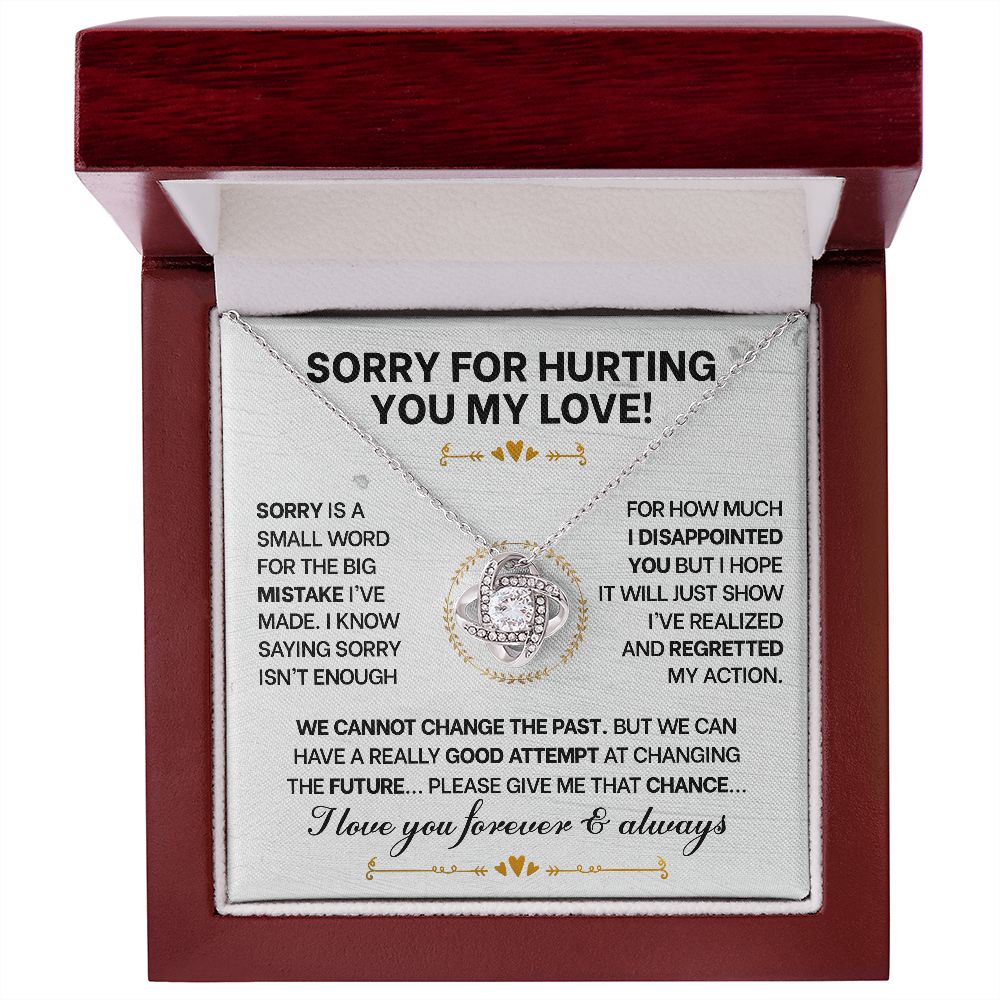 Sorry For Hurting You My Love - Love Knot Necklace