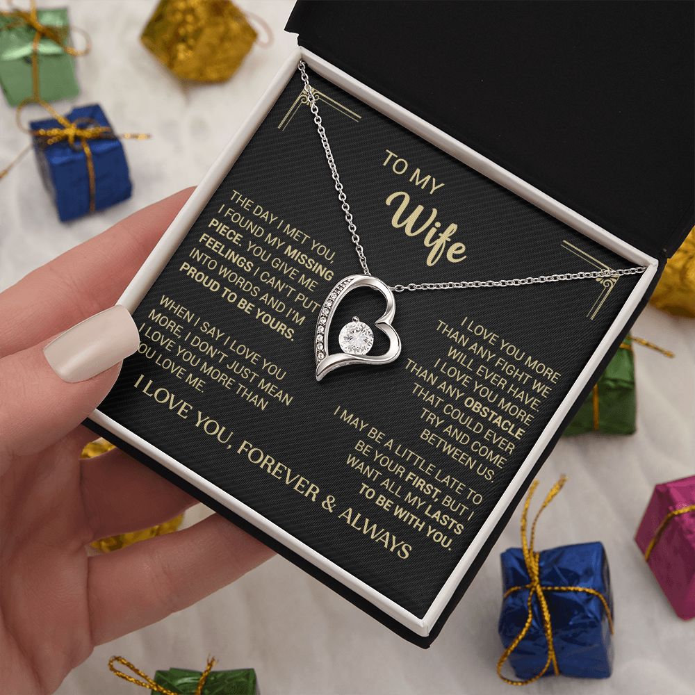 To My Wife - The Day I Met You - Love Knot Necklace