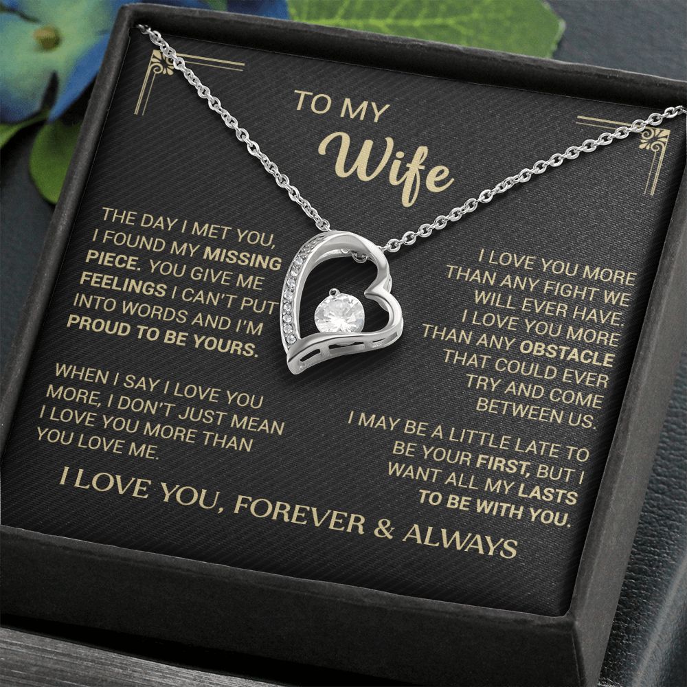 To My Wife - The Day I Met You - Love Knot Necklace