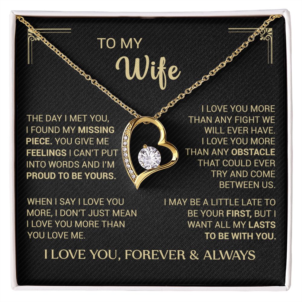 To My Wife - The Day I Met You - Love Knot Necklace