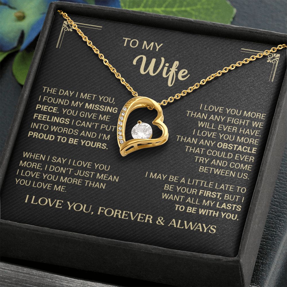 To My Wife - The Day I Met You - Love Knot Necklace