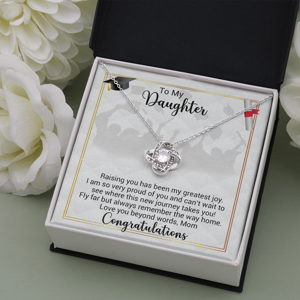 To My Daughter - Raising You Has Been My Greatest Joy - Love Knot Necklace