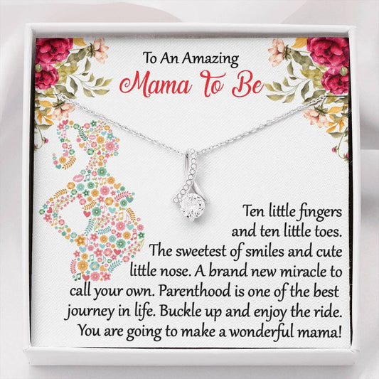 To An Amazing Mama To Be - Ten Little Fingers And Ten little Toes - Alluring Necklace