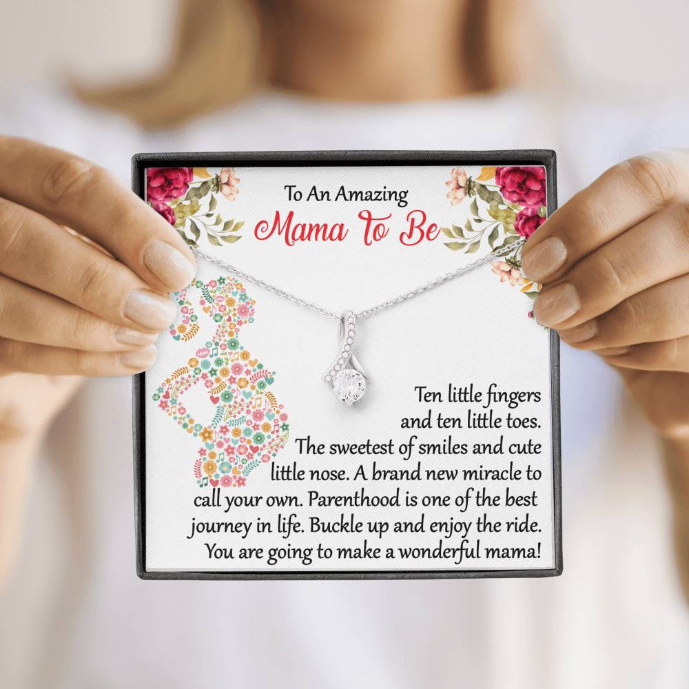 To An Amazing Mama To Be - Ten Little Fingers And Ten little Toes - Alluring Necklace