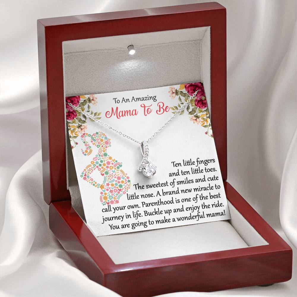 To An Amazing Mama To Be - Ten Little Fingers And Ten little Toes - Alluring Necklace