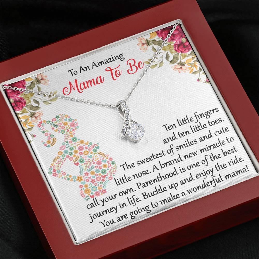 To An Amazing Mama To Be - Ten Little Fingers And Ten little Toes - Alluring Necklace
