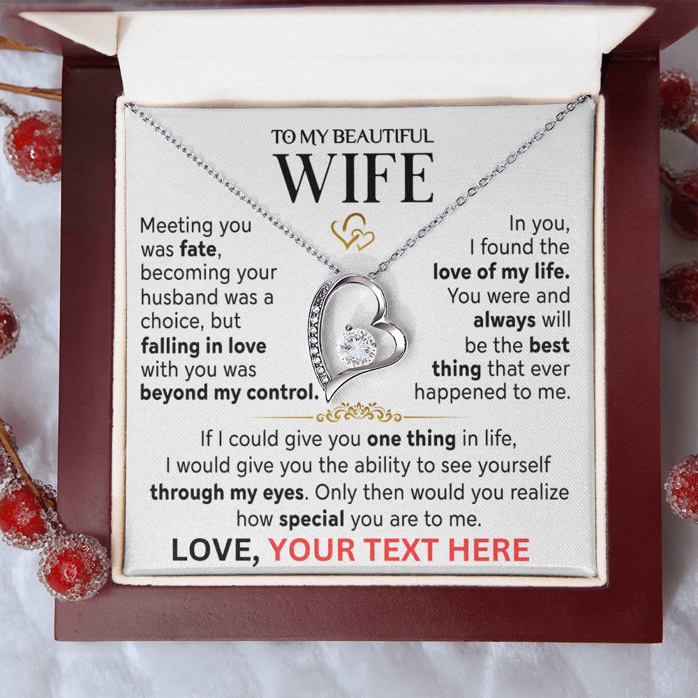 Husband to Wife "Meeting You Was Fate" Personalized Beautiful Gift