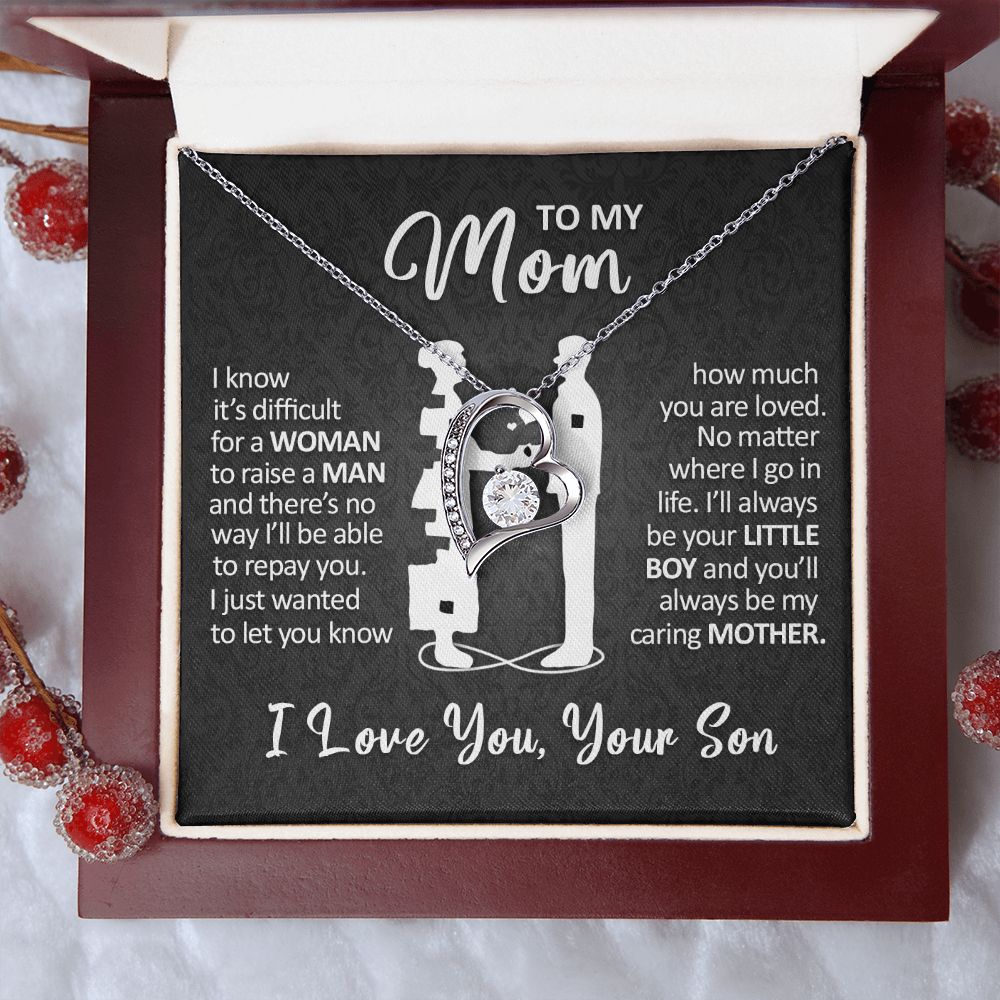 To My Mom - I'll Always Be Your Little Boy - Forever Love Necklace