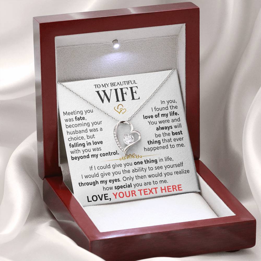 Husband to Wife "Meeting You Was Fate" Personalized Beautiful Gift