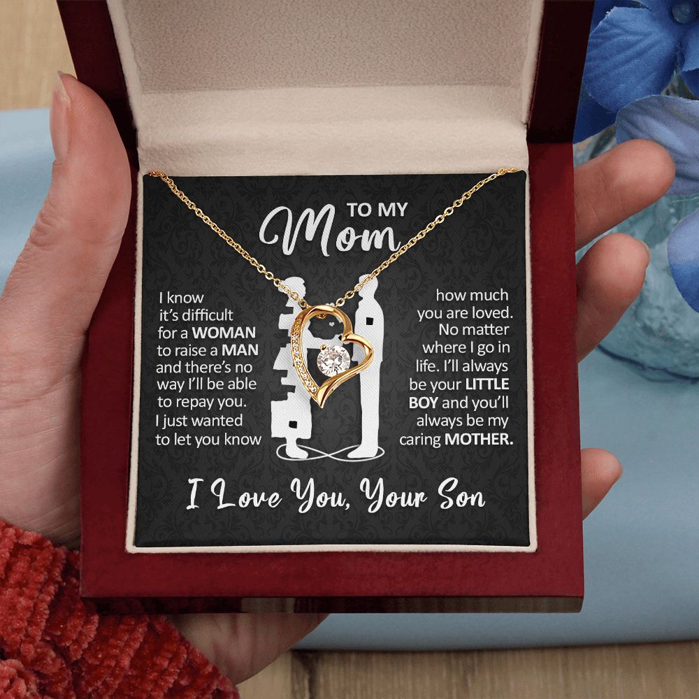 To My Mom - I'll Always Be Your Little Boy - Forever Love Necklace