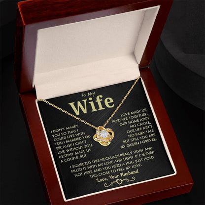 Gift For Wife "Forever Together" Love Knot Necklace