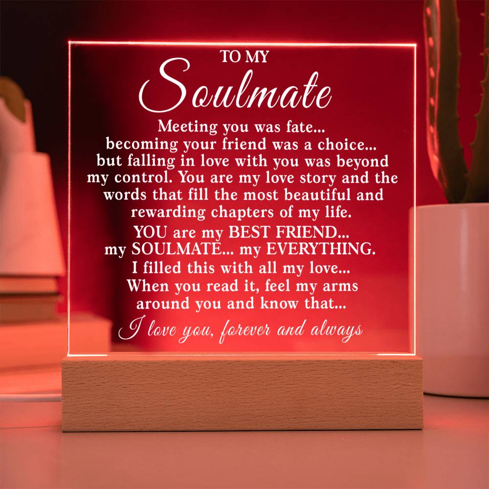 Soulmate - You Are My Love Story - Acrylic Plaque 10