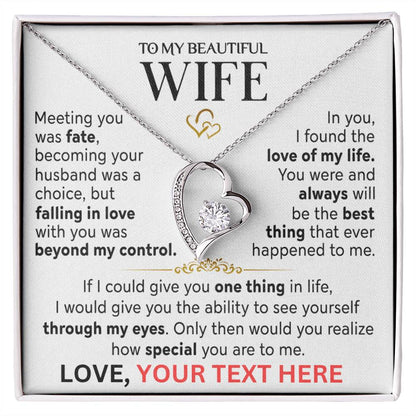 Husband to Wife "Meeting You Was Fate" Personalized Beautiful Gift