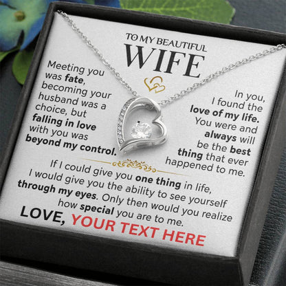 Husband to Wife "Meeting You Was Fate" Personalized Beautiful Gift