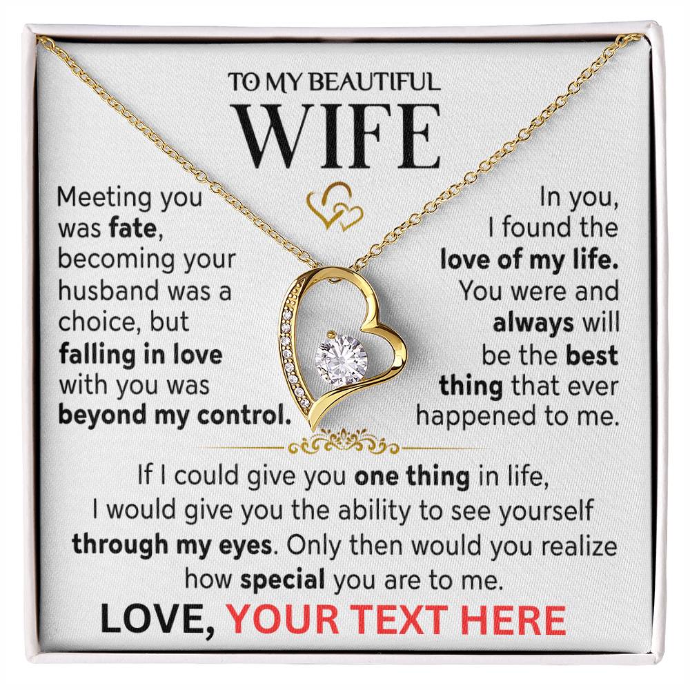 Husband to Wife "Meeting You Was Fate" Personalized Beautiful Gift