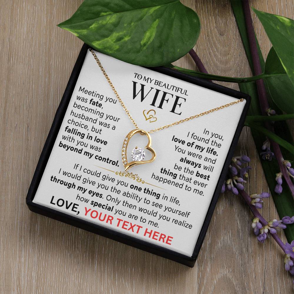 Husband to Wife "Meeting You Was Fate" Personalized Beautiful Gift