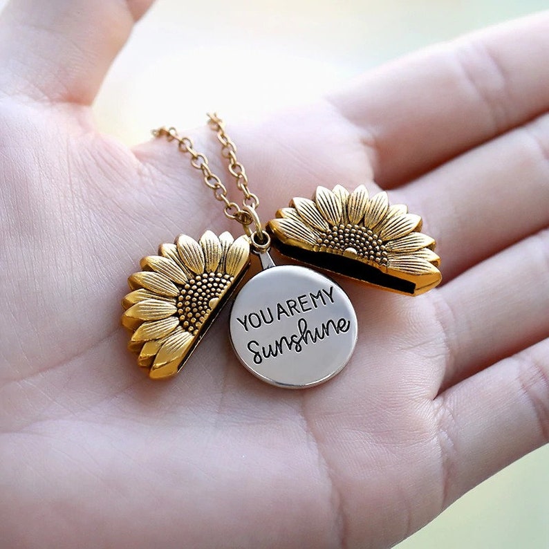 Sunflower Necklace - You Are My Sunshine