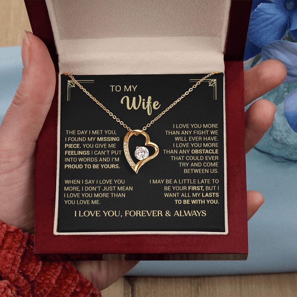 To My Wife - The Day I Met You - Love Knot Necklace