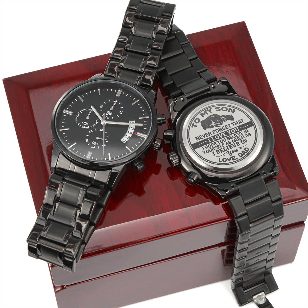 To My Son - Never Forget That I Love You - Engraved Premium Watch
