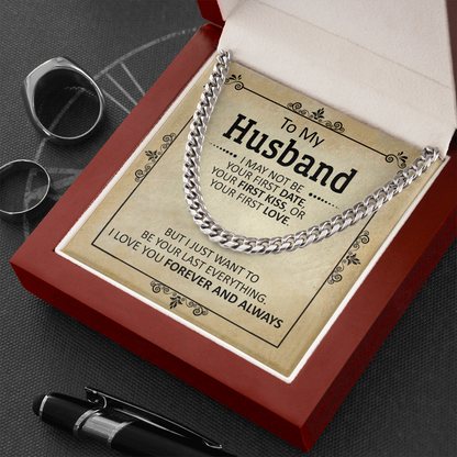 To My Husband - First Date - Cuban Link Chain