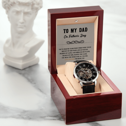 To My Dad - You Mean The World For All You Did - Watch Gift