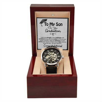 To My Son On Your Graduation - I Wish You Strength - Watch Gift