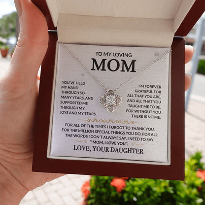 To My Loving Mom - Forever Grateful - Forever Love Necklace