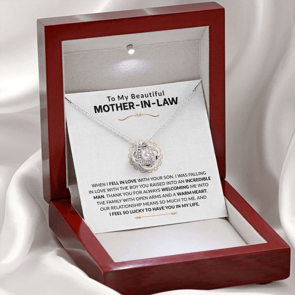Mother In Law - Thank You For Always Welcoming Me - Love Knot Necklace