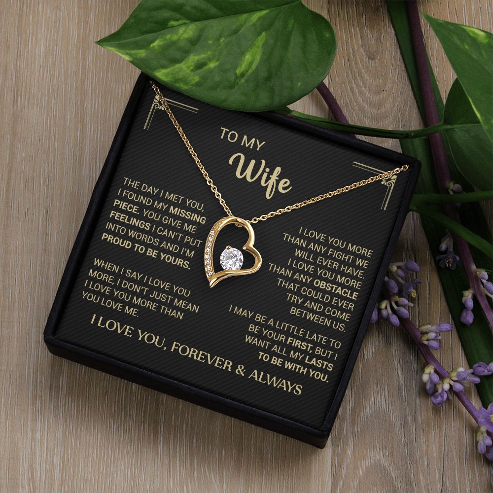 To My Wife - The Day I Met You - Love Knot Necklace