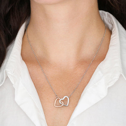 The Bond Between An Aunt & Niece - Aunts And Nieces Share An Unbreakable Bond - Interlocking Hearts Necklace