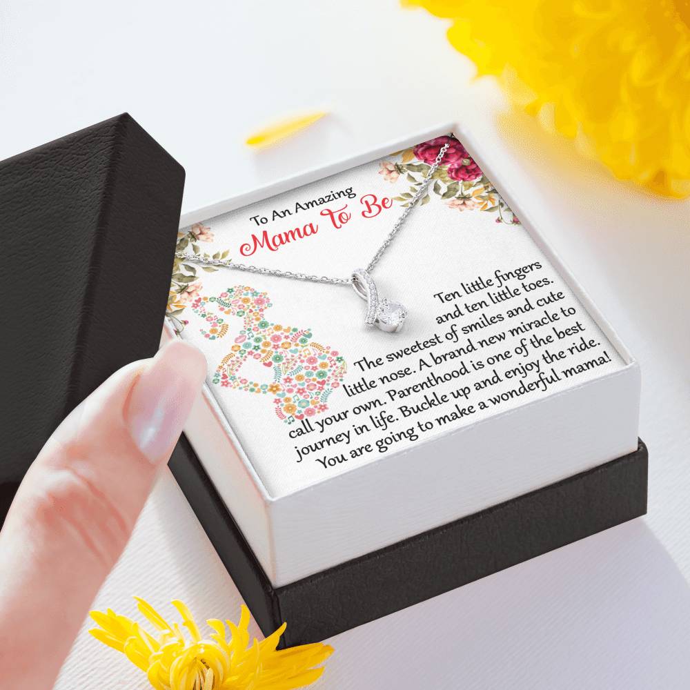 To An Amazing Mama To Be - Ten Little Fingers And Ten little Toes - Alluring Necklace
