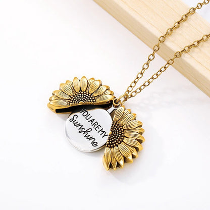 Sunflower Necklace - You Are My Sunshine